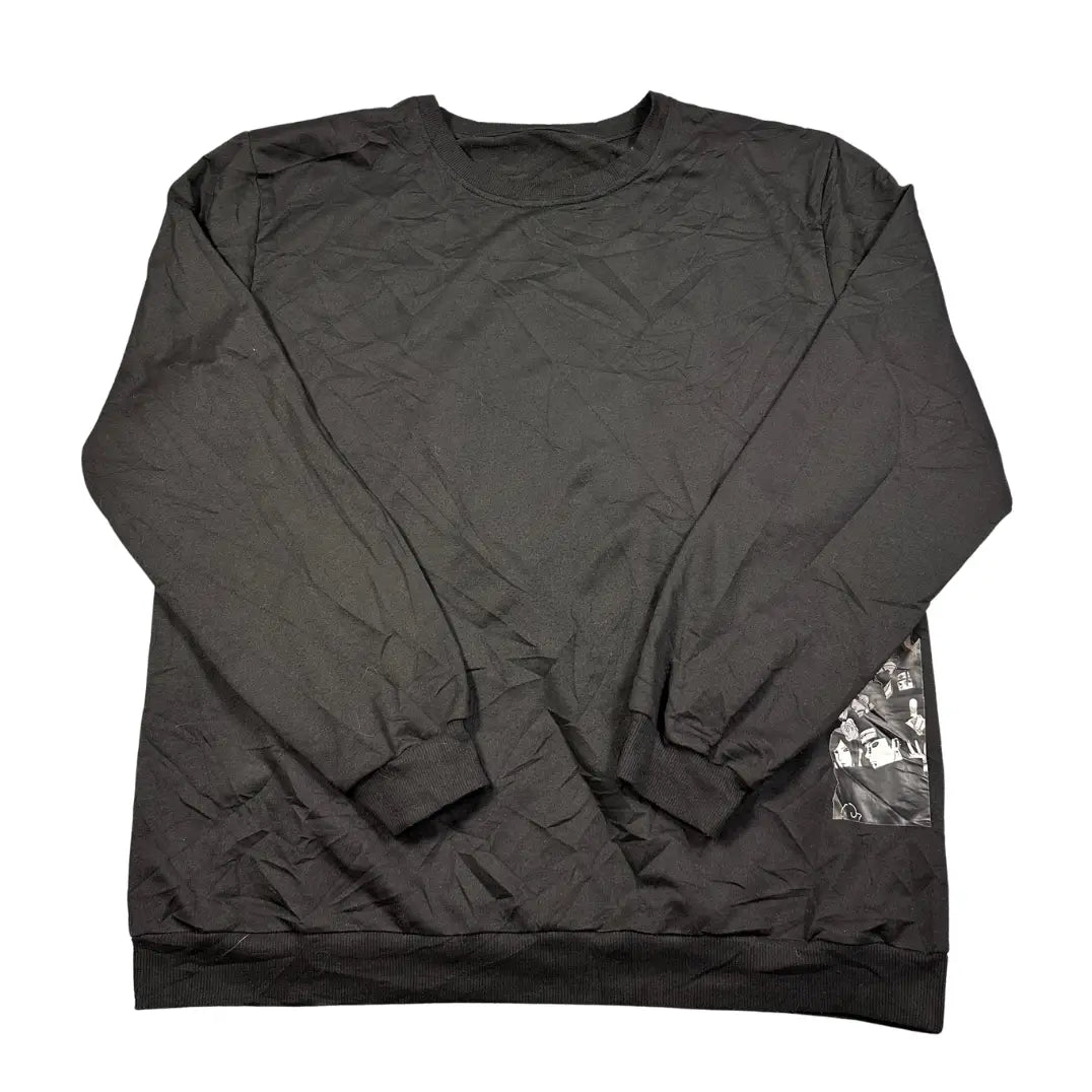 Unbranded Black Graphic Sleeve Sweatshirt-XL