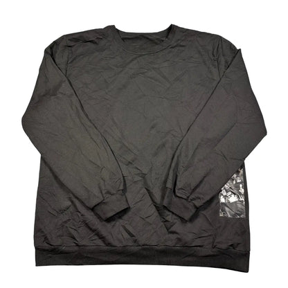 Unbranded Black Graphic Sleeve Sweatshirt-XL