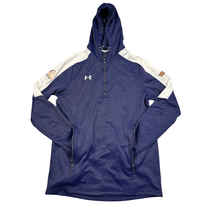 Under Armour® Navy White Half Zip Hoodie-S