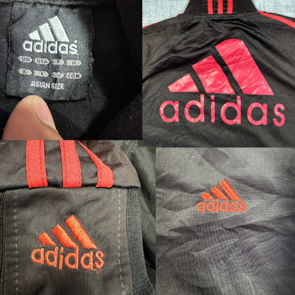 Adidas® Black Red 3-Stripe Track Jacket