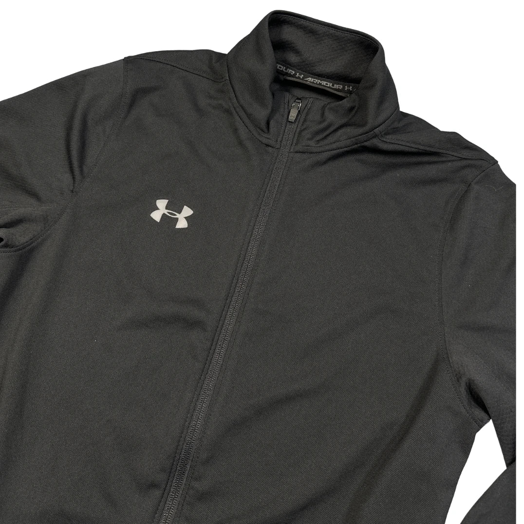 Under Armour® Black Fitted Track Jacket-M