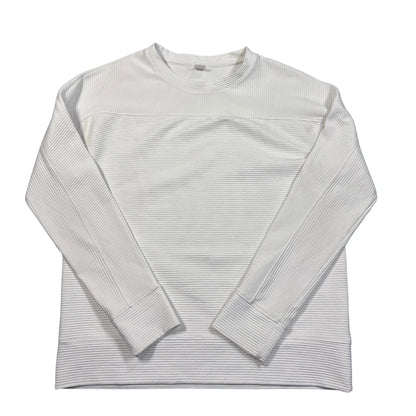 GapFit® White Ribbed Sweatshirt-S
