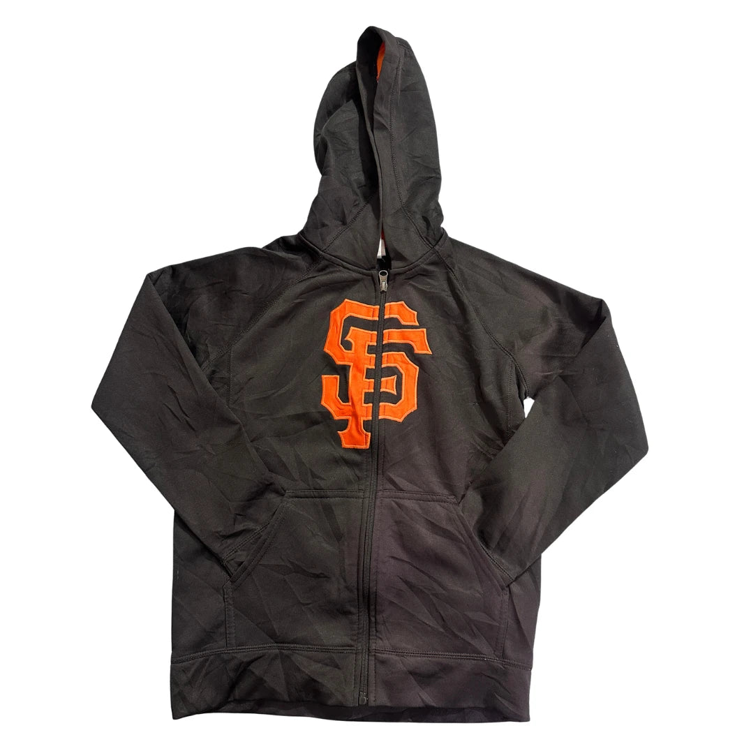Unbranded Black Orange Zip Hoodie-XS