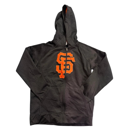Unbranded Black Orange Zip Hoodie-XS