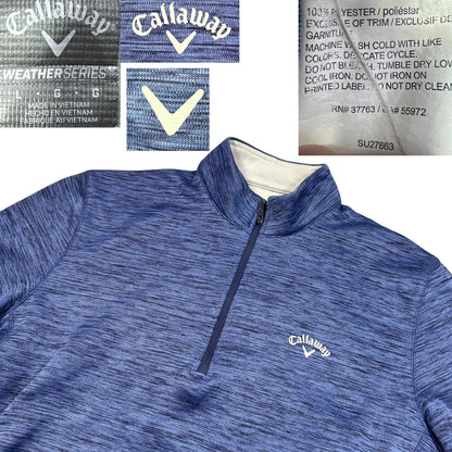 Callaway® Blue Space Dye Quarter Zip-L