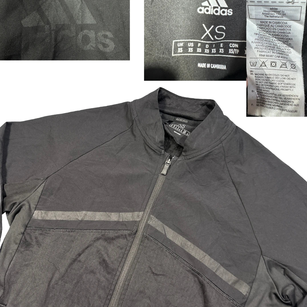 Adidas® Black Slim Training Jacket-XS