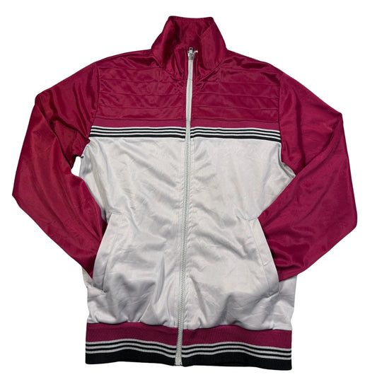 Track & Court® Vintage Maroon White Track Jacket-M