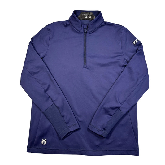 Greyson® Navy Quarter Zip Pullover-M