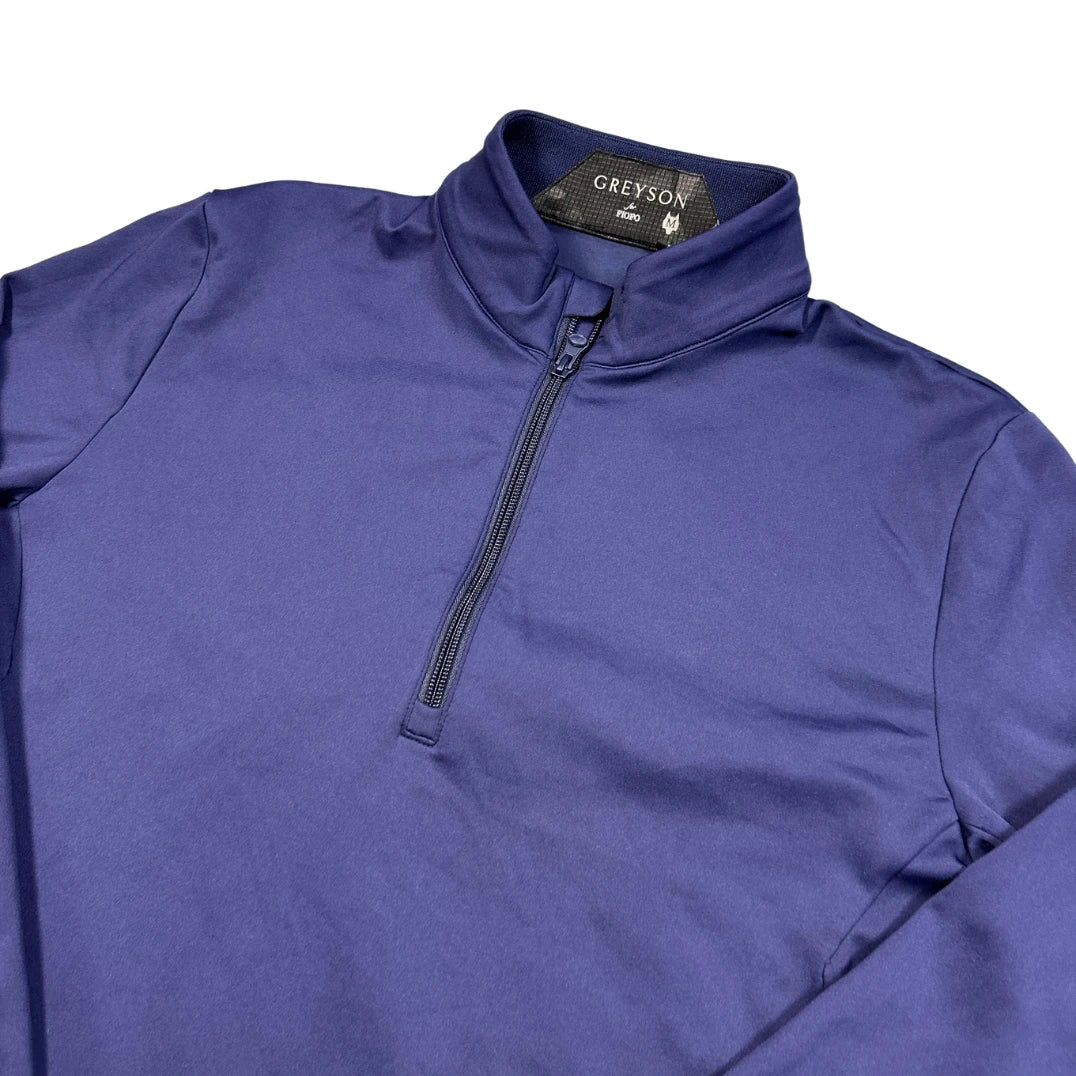 Greyson® Navy Quarter Zip Pullover-M