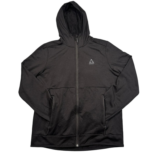 Gerry® Black Grid Fleece Zip Hoodie-M