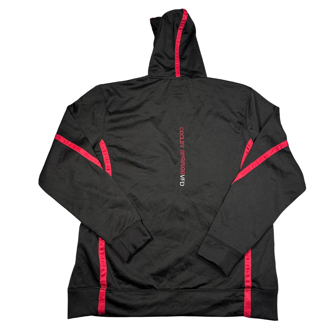 X-Grain® Black Red Panel Hoodie-XL