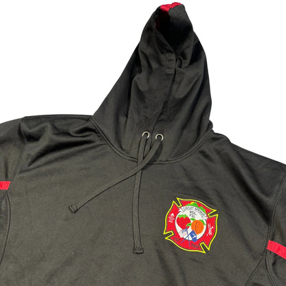 X-Grain® Black Red Panel Hoodie-XL