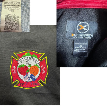 X-Grain® Black Red Panel Hoodie-XL