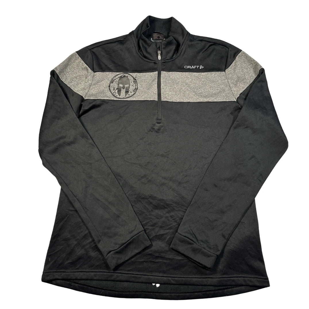 Craft® Black Grey Quarter Zip Pullover-XL