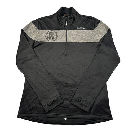 Craft® Black Grey Quarter Zip Pullover-XL