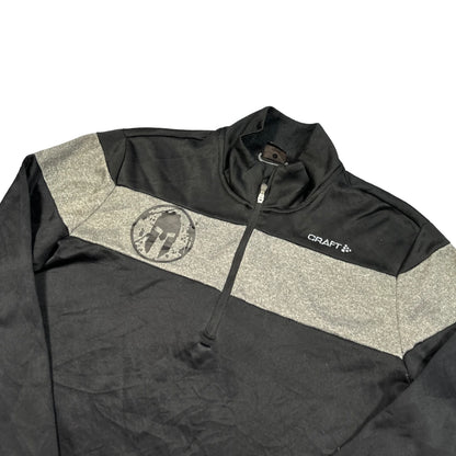 Craft® Black Grey Quarter Zip Pullover-XL