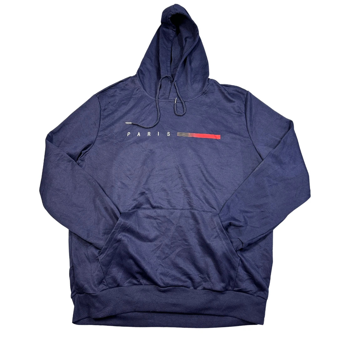 Unbranded Navy Text Print Hoodie-L