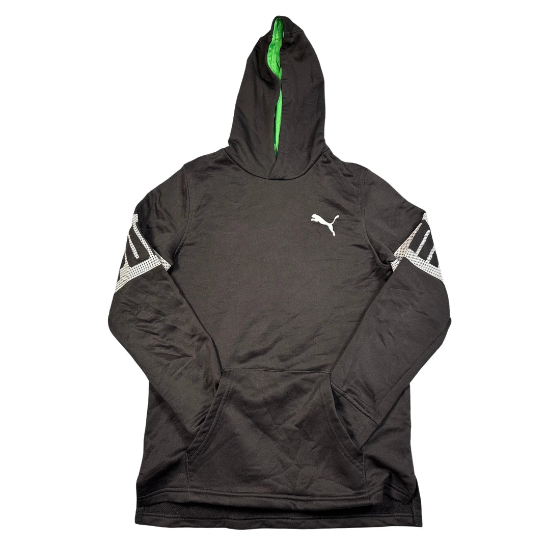 Puma® Black Green Pullover Hoodie-L