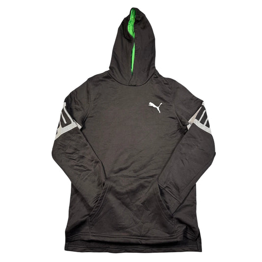 Puma® Black Green Pullover Hoodie-L