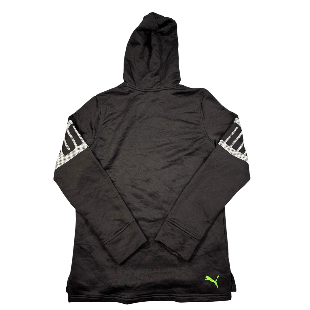 Puma® Black Green Pullover Hoodie-L