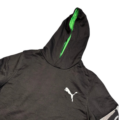 Puma® Black Green Pullover Hoodie-L