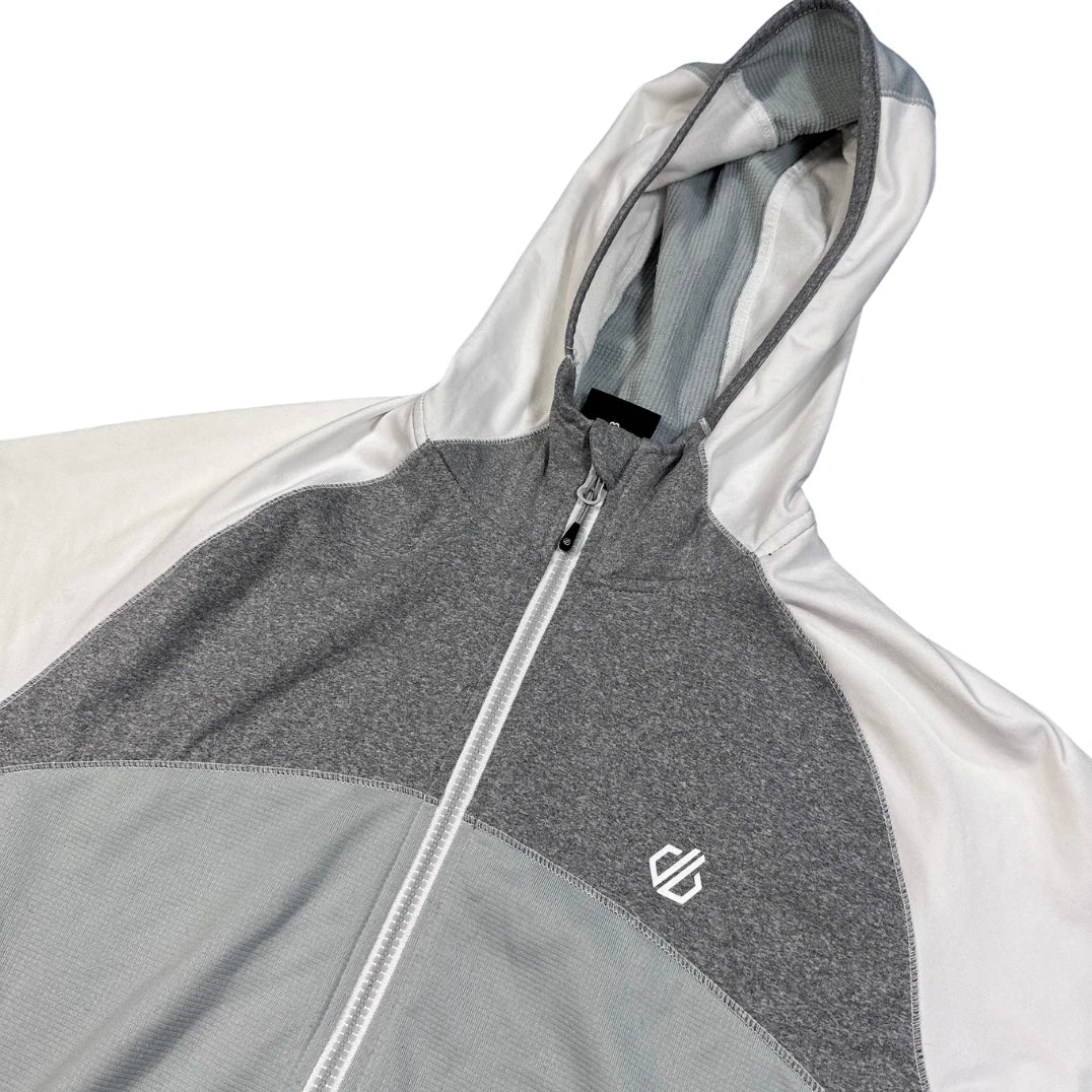 Dare 2B® Grey White Zip Hoodie-YXL