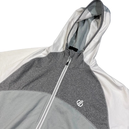 Dare 2B® Grey White Zip Hoodie-YXL