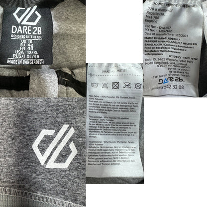 Dare 2B® Grey White Zip Hoodie-YXL