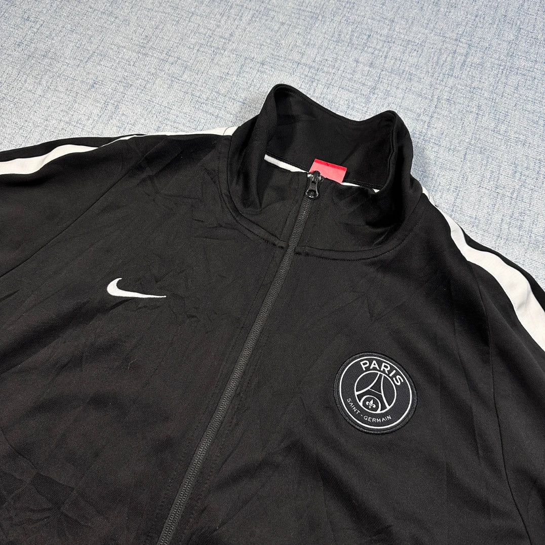 Nike® Black White Stripe Track Jacket-XL