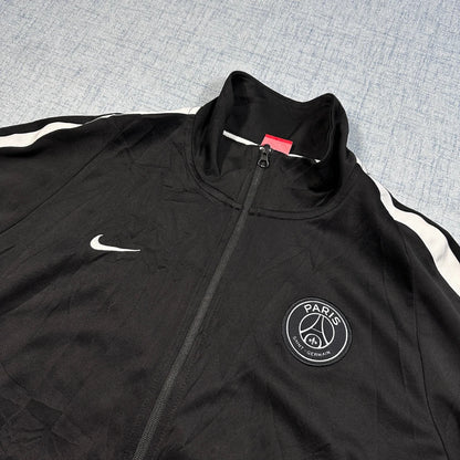 Nike® Black White Stripe Track Jacket-XL