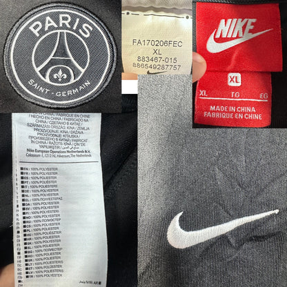 Nike® Black White Stripe Track Jacket-XL