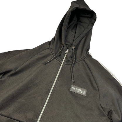 McKenzie® Black Taped Zip Hoodie-M