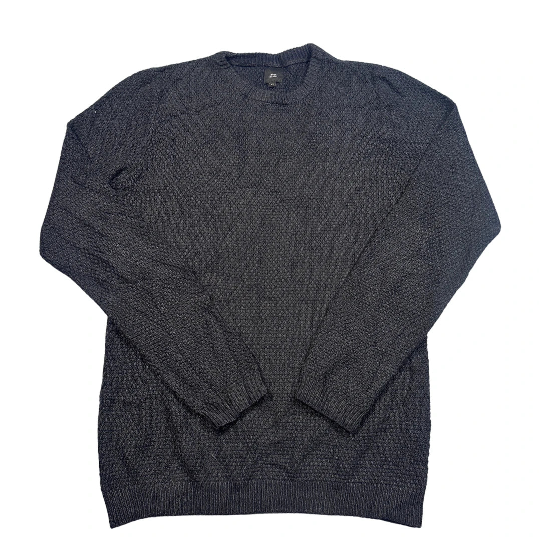River Island® Navy Textured Knit Sweater-XS