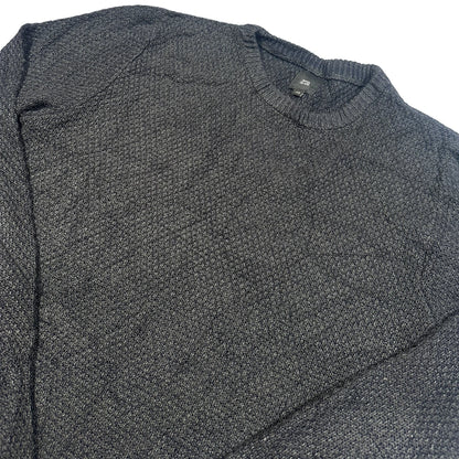 River Island® Navy Textured Knit Sweater-XS