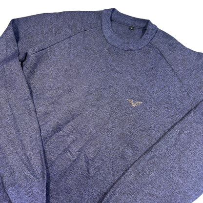 Unbranded Blue Marl Knit Sweater-L