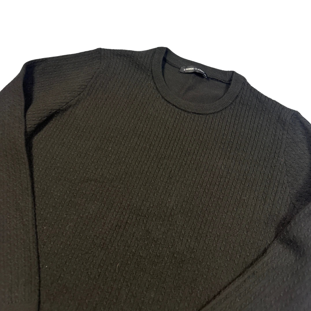LC Waikiki® Black Textured Knit Sweater-XL