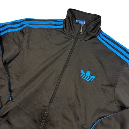 Adidas® Black Blue Trefoil Track Jacket-S