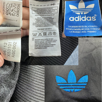 Adidas® Black Blue Trefoil Track Jacket-S