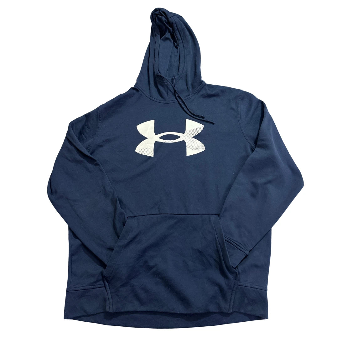 Under Armour® Navy Big Logo ColdGear Hoodie-L