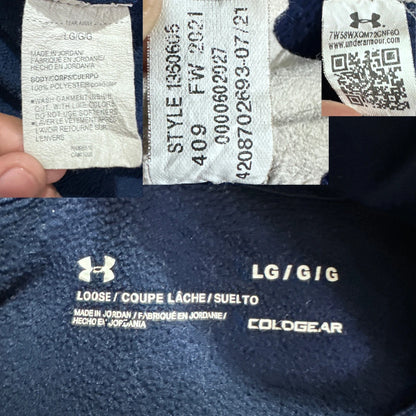 Under Armour® Navy Big Logo ColdGear Hoodie-L