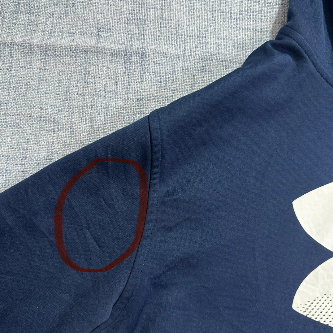 Under Armour® Navy Big Logo ColdGear Hoodie-L