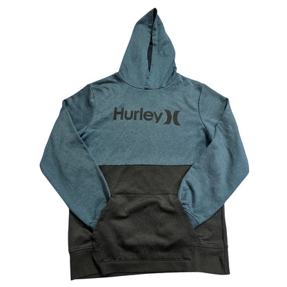 Hurley® Teal Black Logo Hoodie-YXL
