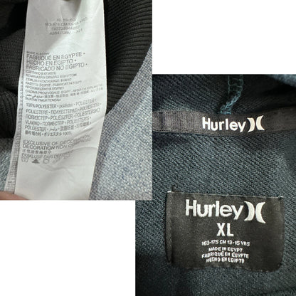 Hurley® Teal Black Logo Hoodie-YXL