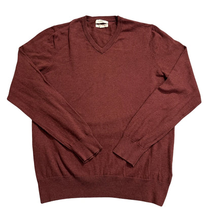 M&S® Redwood V-Neck Cotton Sweater-L