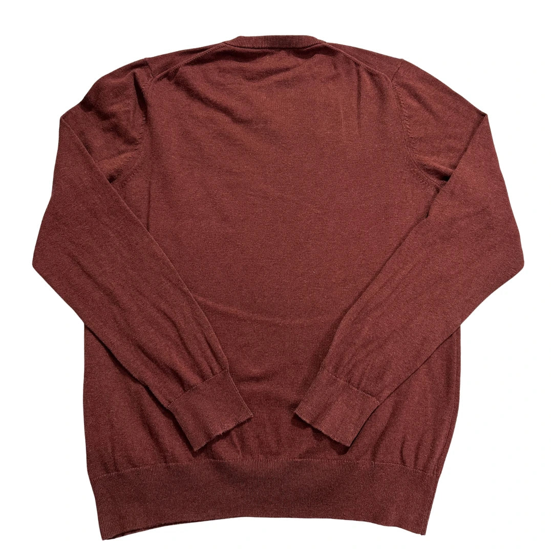 M&S® Redwood V-Neck Cotton Sweater-L
