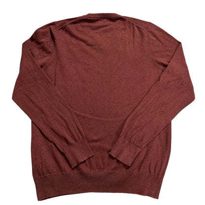 M&S® Redwood V-Neck Cotton Sweater-L