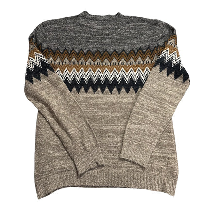 River Island® Brown Zigzag Knit Sweater-XL