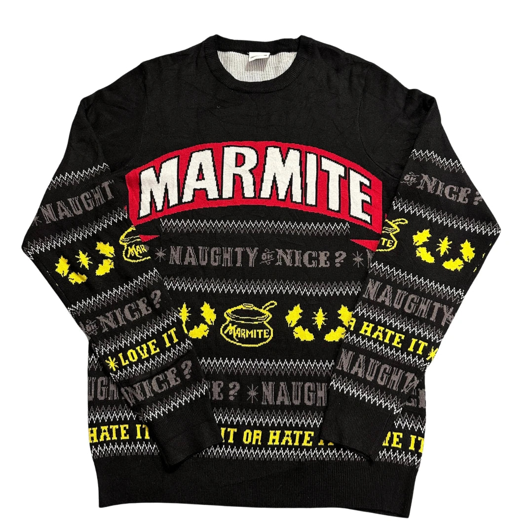 F&F® Black Christmas Knit Jumper-M