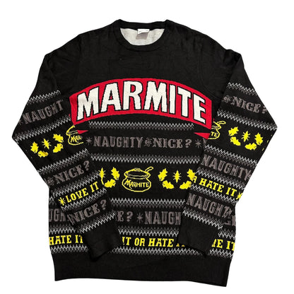 F&F® Black Christmas Knit Jumper-M