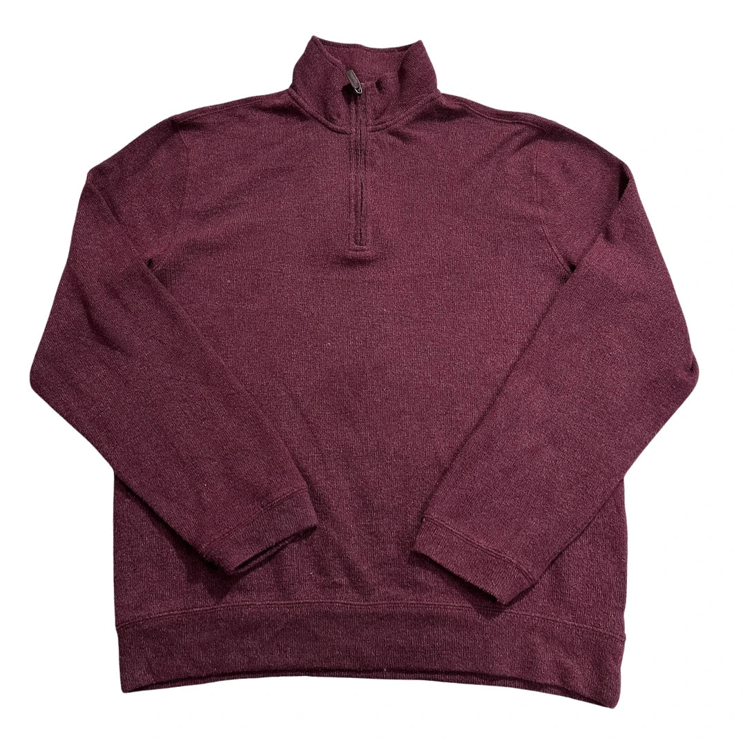 Hudson River® Burgundy Quarter Zip Pullover-M